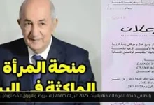 التسجيل في منحة المرأة الماكثة بالبيت 2025