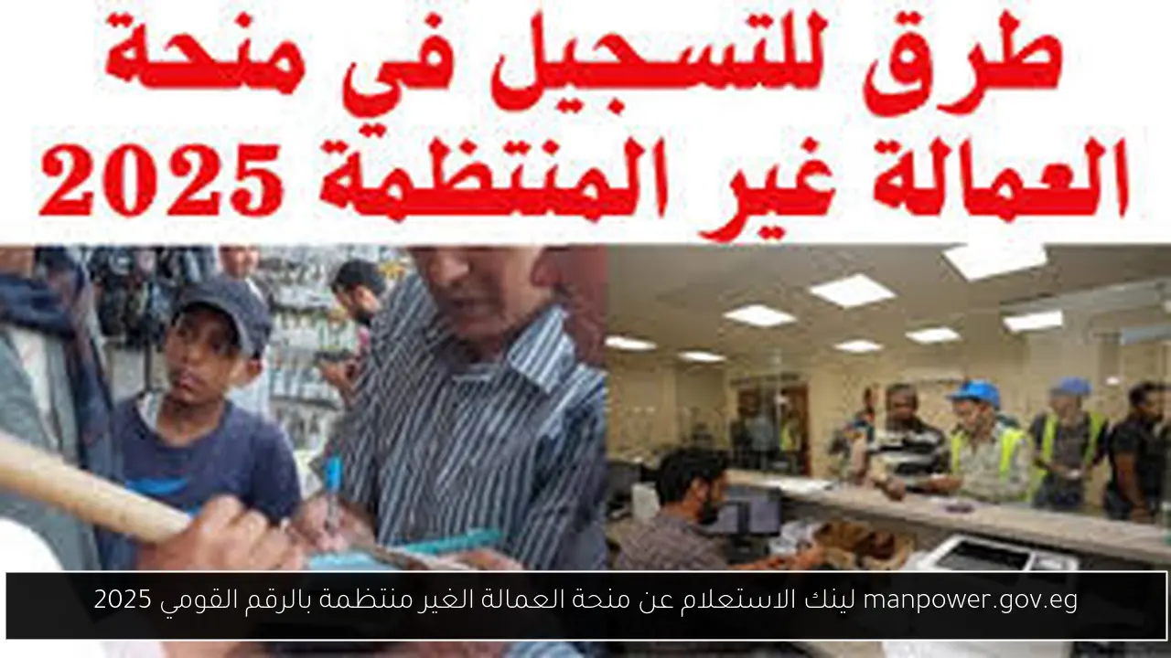 لينك الاستعلام عن منحة العمالة الغير منتظمة بالرقم القومي 2025
