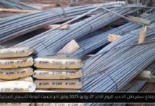 سعر طن الحديد اليوم