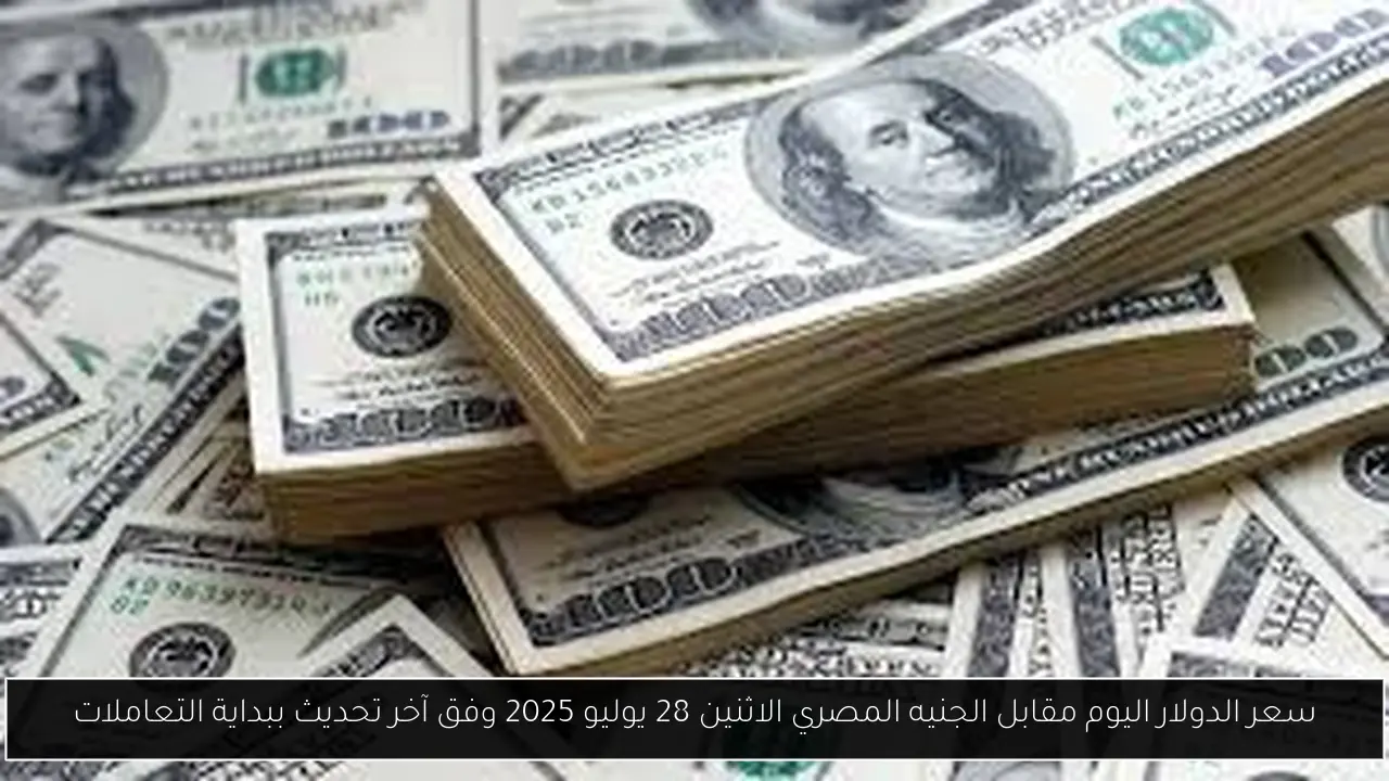 سعر الدولار اليوم مقابل الجنيه المصري