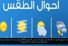 حالة الطقس اليوم