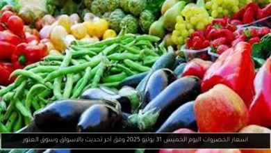 اسعار الخضروات اليوم