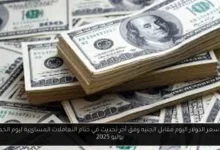 سعر الدولار اليوم مقابل الجنيه
