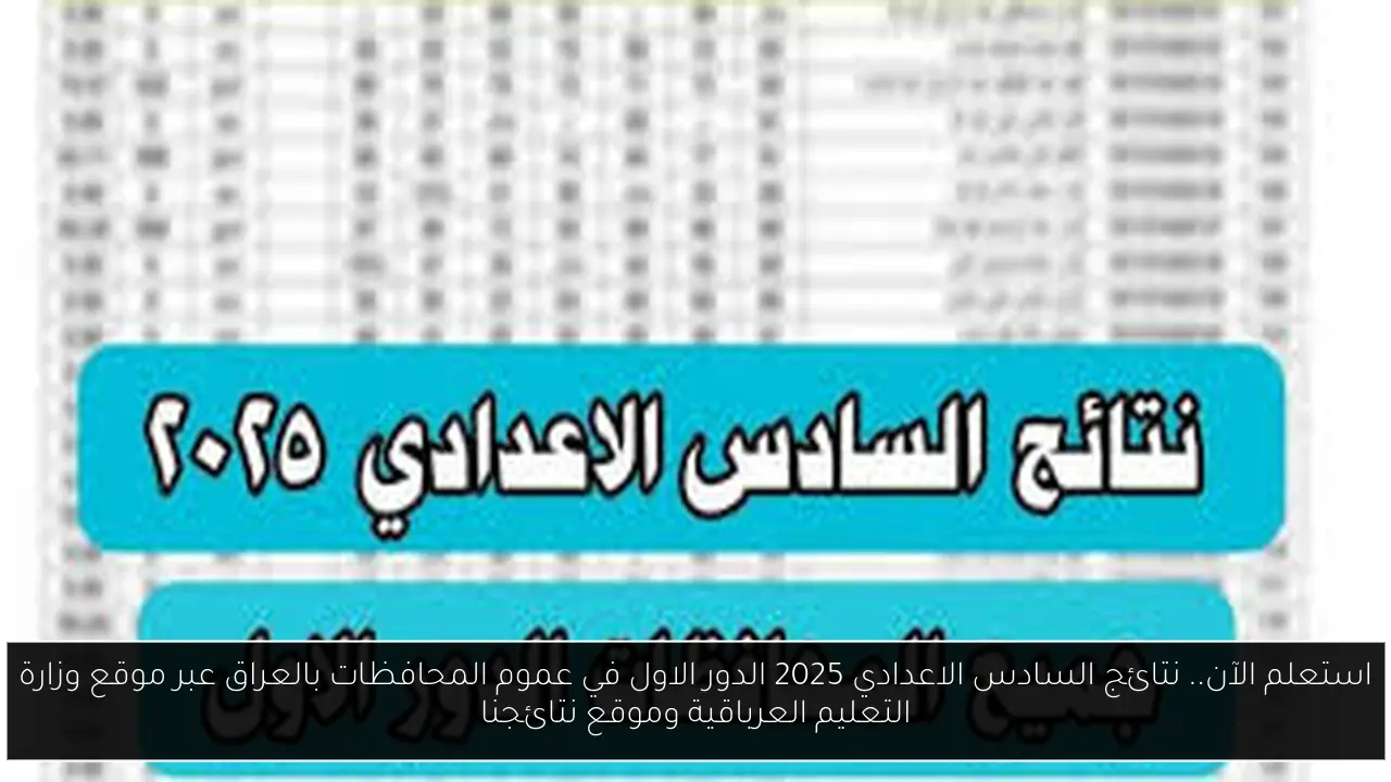 نتائج السادس الاعدادي 2025 الدور الاول