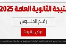 موقع نذاكر نتيجة الثانوية العامة بالاسم فقط