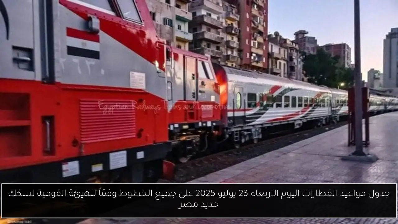 جدول مواعيد القطارات اليوم