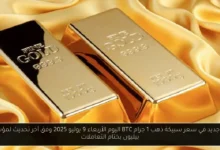 سعر سبيكة ذهب 1 جرام BTC اليوم