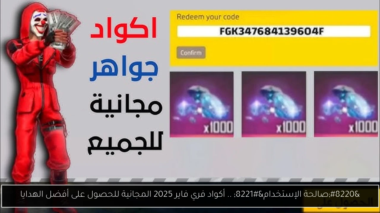 أكواد فري فاير 2025