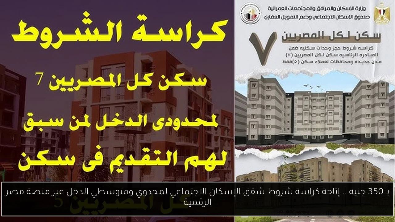 كراسة شروط شقق الإسكان الاجتماعي