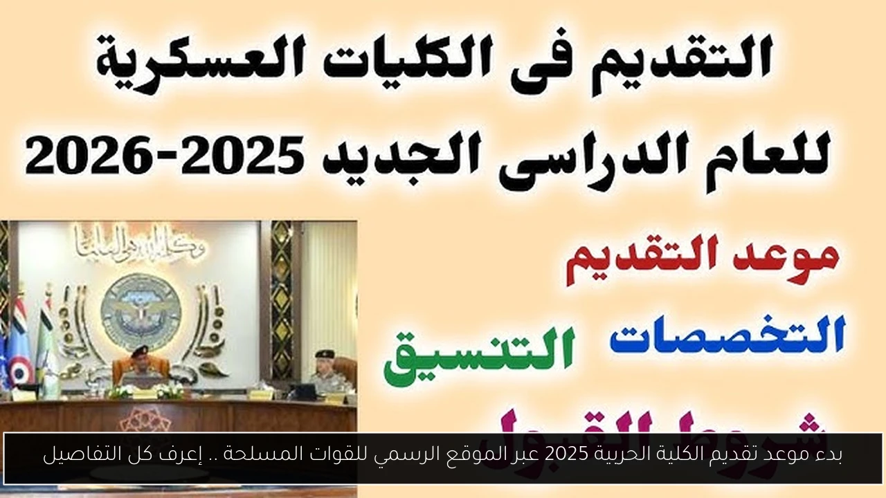 موعد تقديم الكلية الحربية 2025