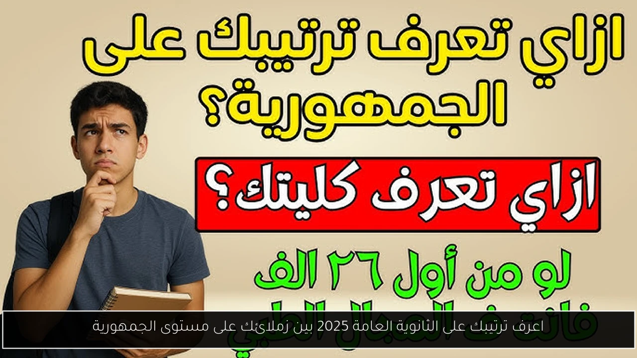 اعرف ترتيبك على الثانوية العامة 2025