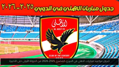 مواعيد مباريات الاهلي في الدوري المصري