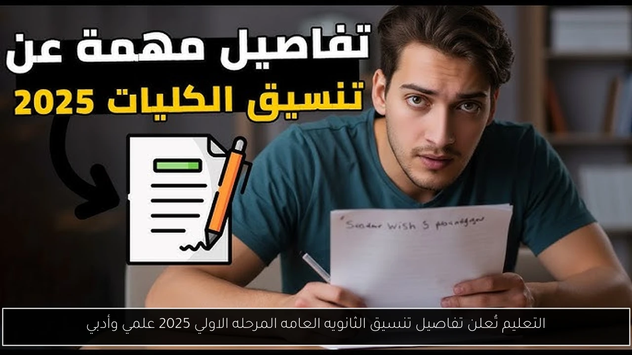 تنسيق الثانويه العامه المرحله الاولي