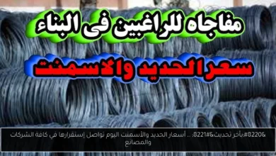 أسعار الحديد والأسمنت اليوم