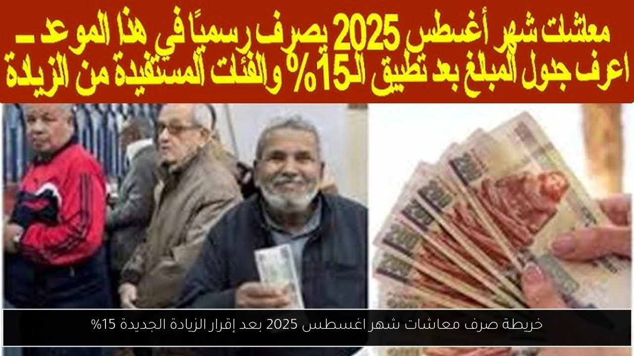 خريطة صرف معاشات شهر اغسطس 2025