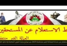 الاستعلام عن منحة العمالة الغير منتظمة 2025