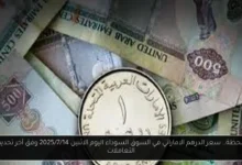سعر الدرهم الاماراتي في السوق السوداء اليوم