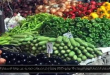 جدول اسعار الخضار اليوم