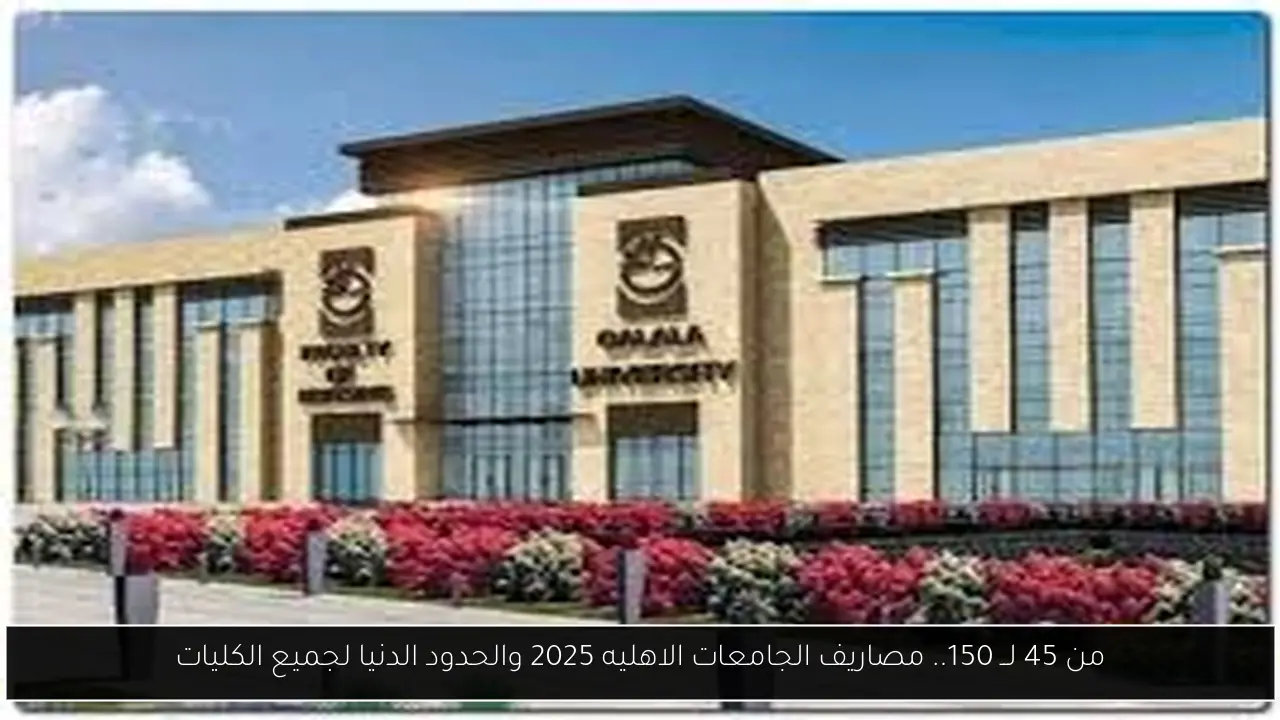 مصاريف الجامعات الاهليه 2025