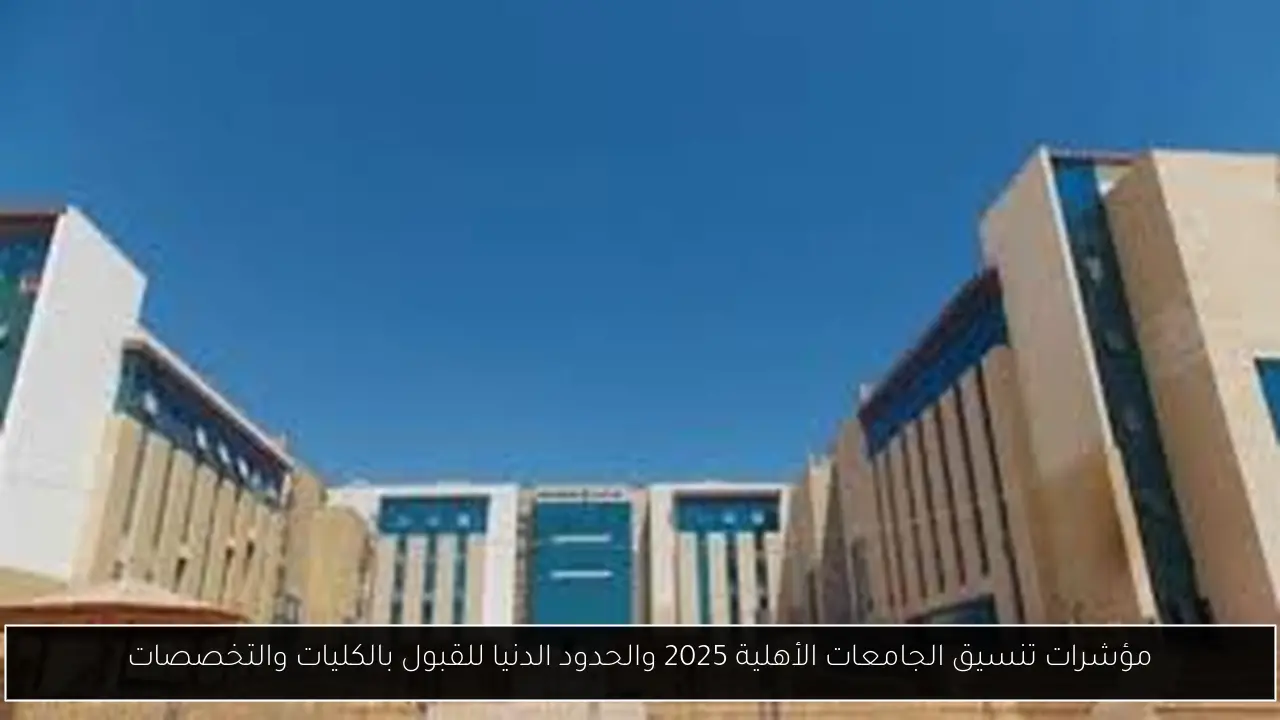 تنسيق الجامعات الأهلية 2025