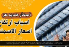 سعر طن الحديد اليوم