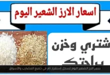 سعر الارز الشعير اليوم