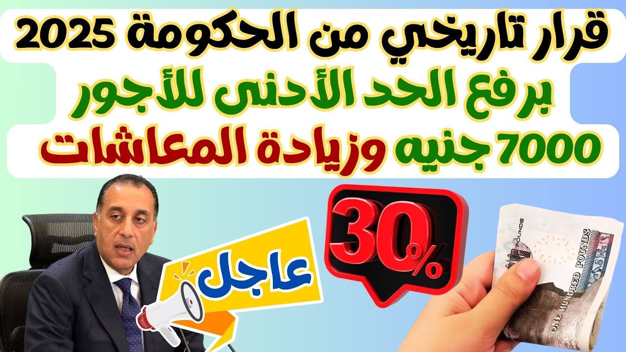 زيادة الحد الادني للمرتبات 2025