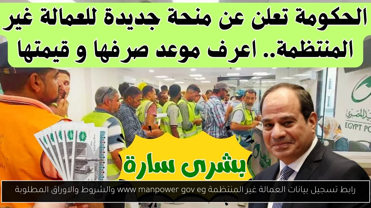 تسجيل بيانات العمالة غير المنتظمة www manpower gov eg