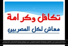 التسجيل في تكافل وكرامة بالرقم القومي