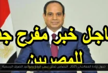 جدول زيادة المعاشات 2025