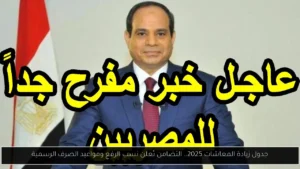 جدول زيادة المعاشات 2025