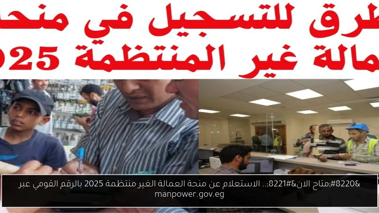 الاستعلام عن منحة العمالة الغير منتظمة 2025