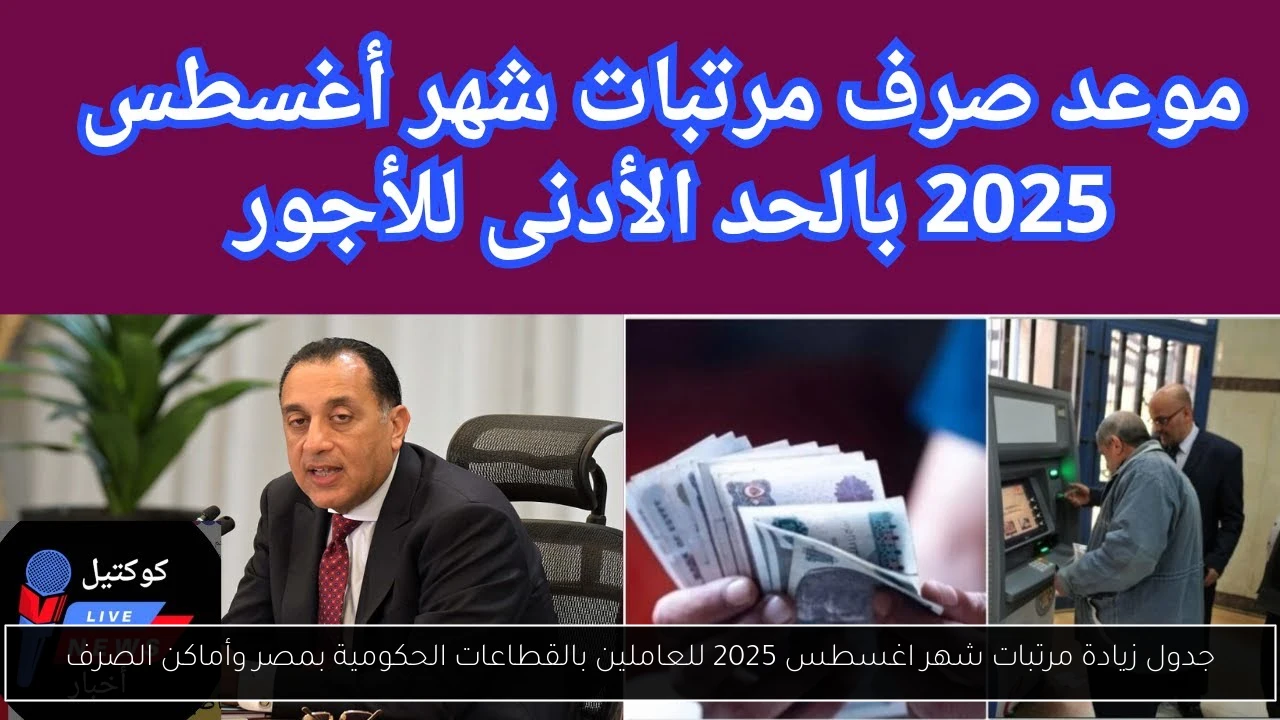 زيادة مرتبات شهر اغسطس 2025
