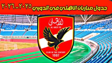 مواعيد مباريات الاهلي في دوري نايل