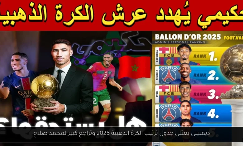 ترتيب الكرة الذهبية 2025