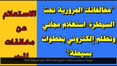 استعلام مخالفات المرور