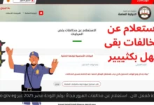 استعلام عن مخالفات المرور مجانًا برقم اللوحة مصر