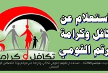 استعلام بالرقم القومي تكافل وكرامة
