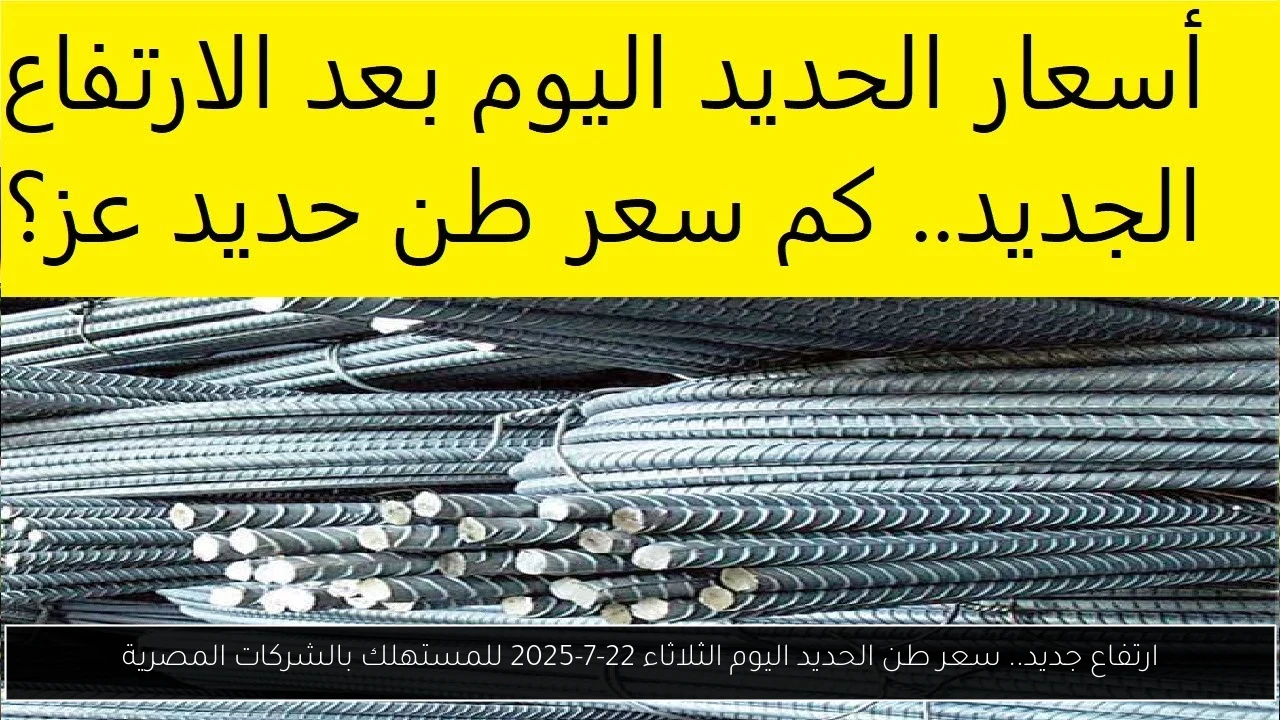 سعر طن الحديد اليوم
