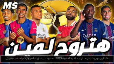 ترتيب الكرة الذهبية