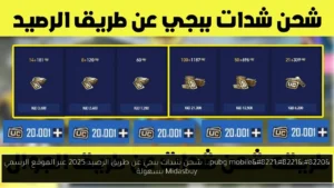 شحن شدات ببجي عن طريق الايدي