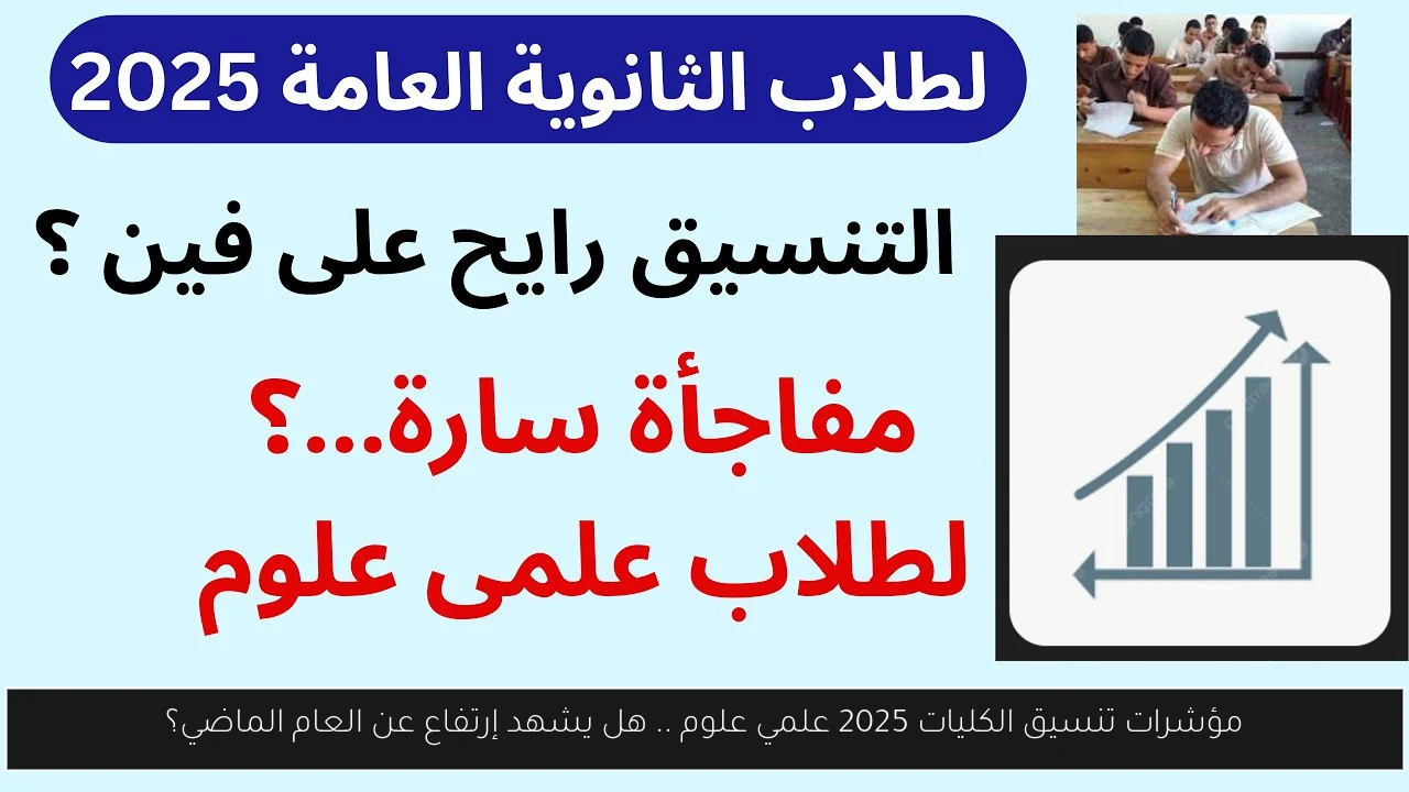 مؤشرات تنسيق الكليات 2025 علمي علوم
