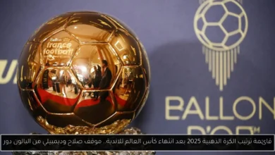ترتيب الكرة الذهبية