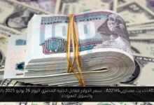 سعر الدولار مقابل الجنيه المصري