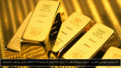 سعر سبيكة ذهب 5 جرام btc اليوم