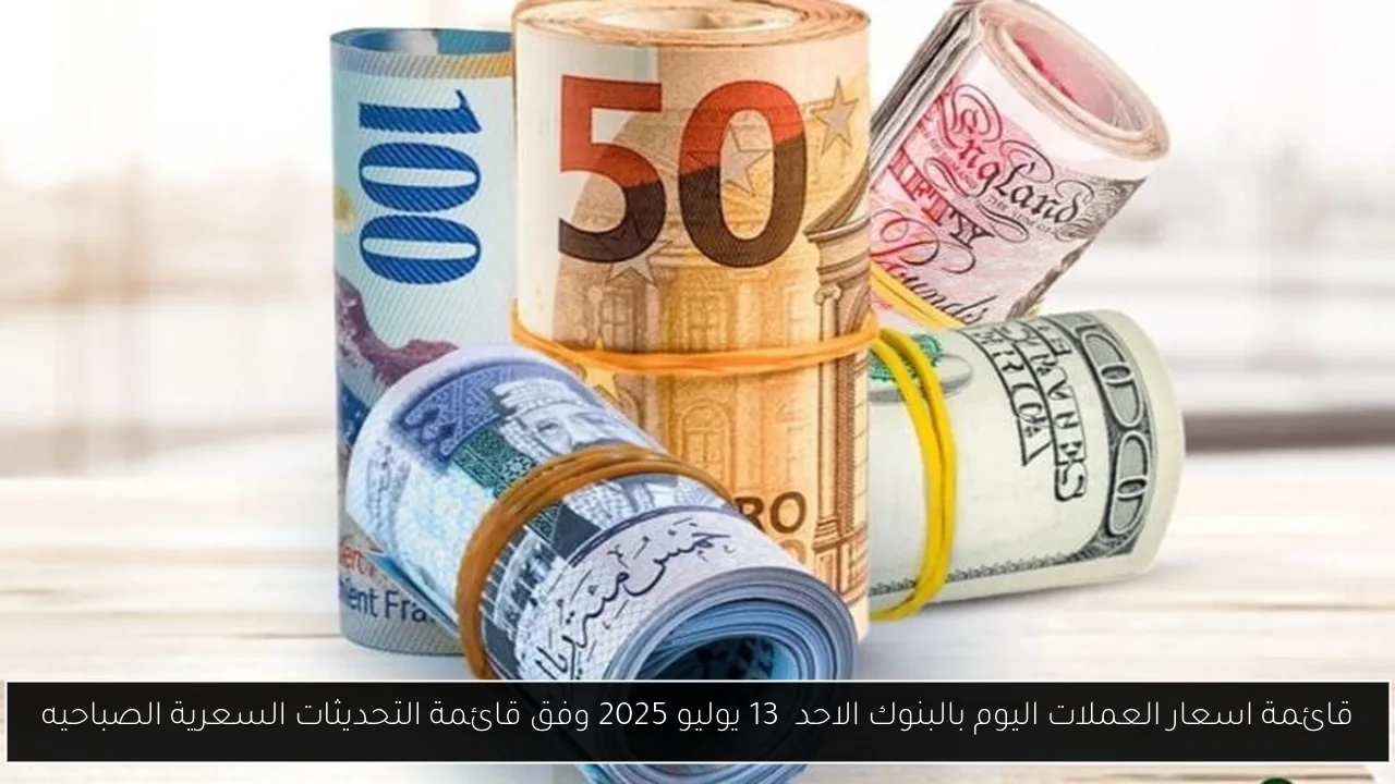 اسعار العملات اليوم بالبنوك