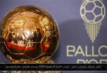 ترتيب الكرة الذهبية