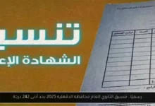 تنسيق الثانوي العام محافظه الدقهليه