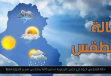 حالة الطقس اليوم