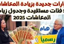 زيادة المعاشات 2025